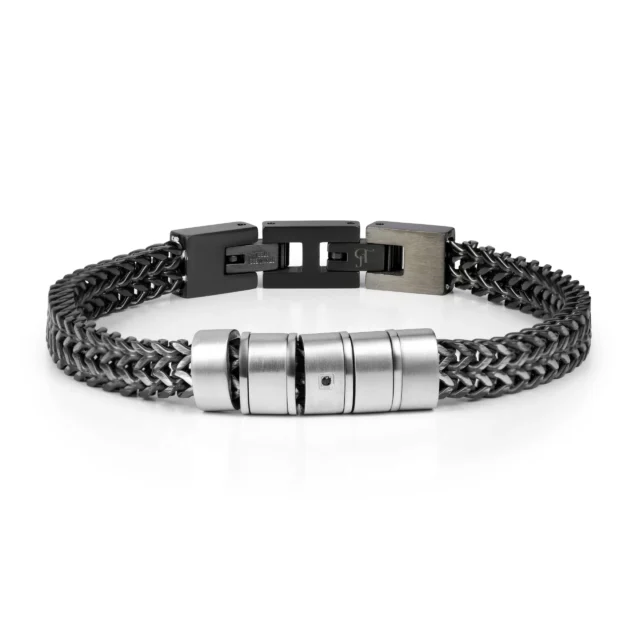 JETEM Men’s Steel Bracelet 5 Pieces for Engraving