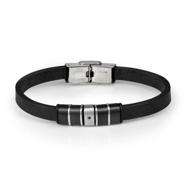 JETEM Men’s Leather Bracelet 5 Pieces for Engraving