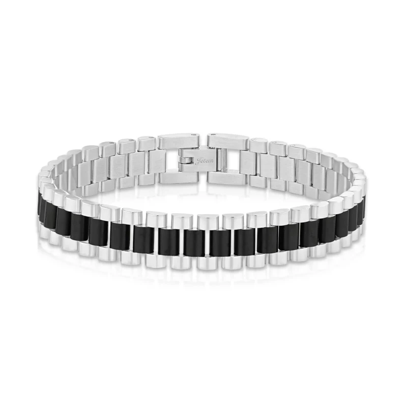 Thin Steel Link Bracelet for Men JBM1001 JETEM 12 Thin Steel Link Bracelet for Men JBM1001 JETEM 12