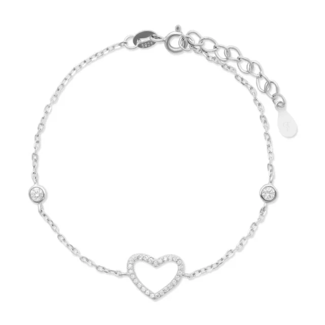 Silver heart bracelet