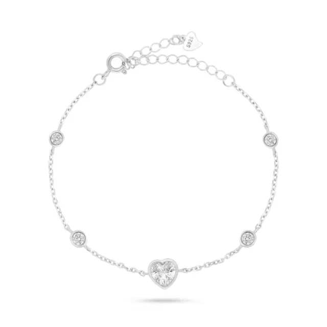 Silver heart bracelet