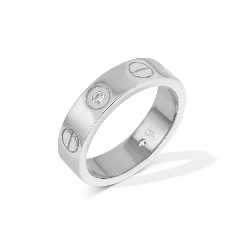 טבעת כסף קרט חלקה 1 טבעת כסף קרט חלקה