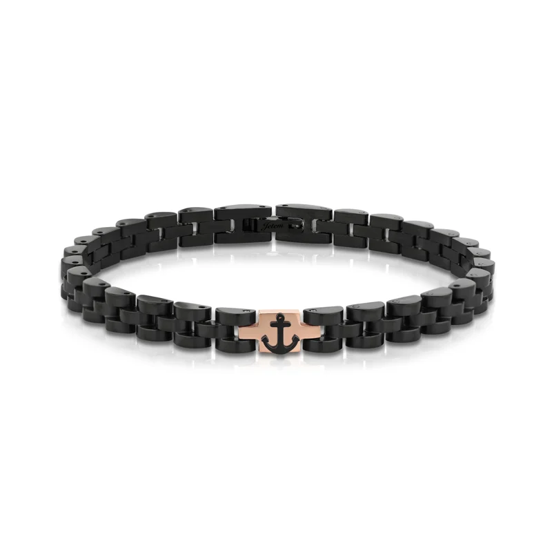 Men's Link Bracelet with Anchor JBM1003 JETEM 4 Men's Link Bracelet with Anchor JBM1003 JETEM 4
