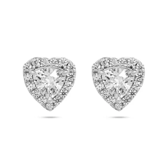 Small heart silver earring