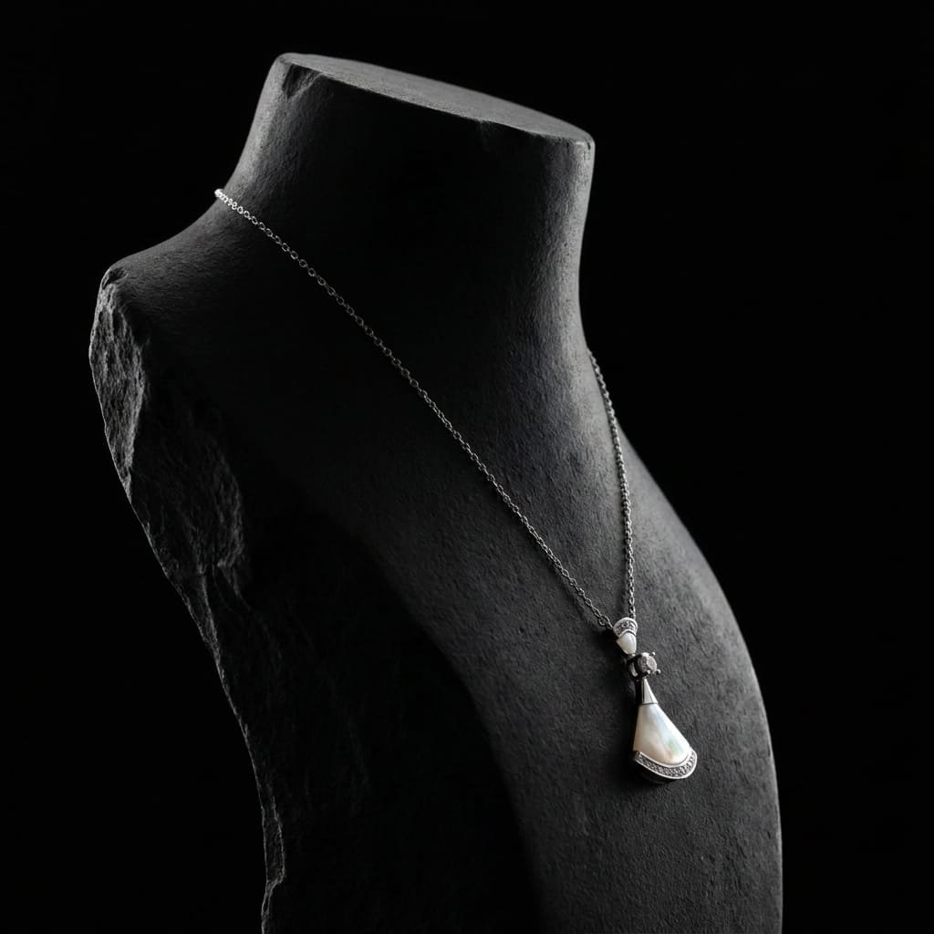 שרשרת כסף 925 עם תליון פנינה בעיצוב יוקרתי – Elegant Pearl Fan Necklace2 שרשרת כסף 925 עם תליון פנינה בעיצוב יוקרתי – Elegant Pearl Fan Necklace2