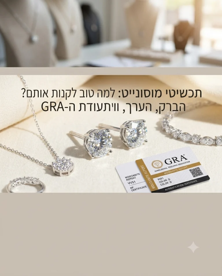 למה אבן מוסונייט (Moissanite) היא הבחירה החכמה והיוקרתית ביותר לתכשיטים שלך?