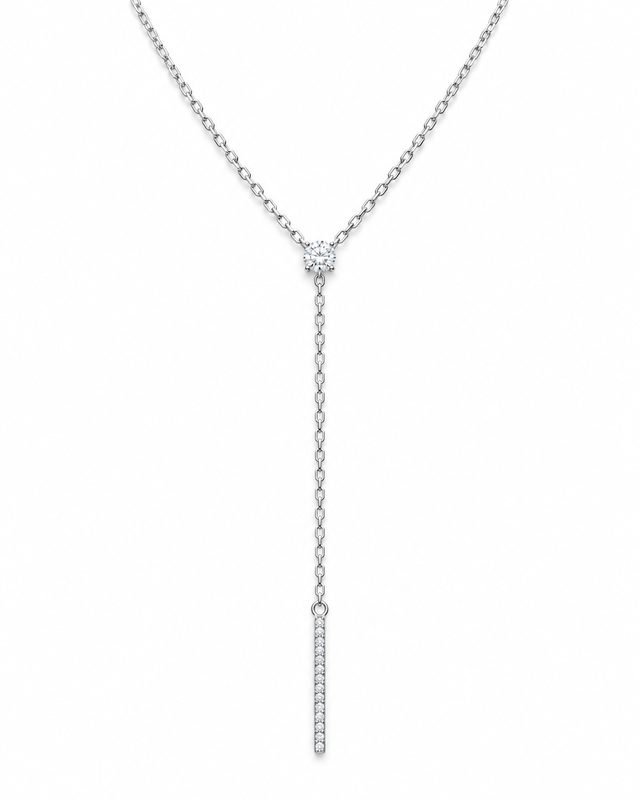 Колье из серебра 925 с фианитами — модель P3936