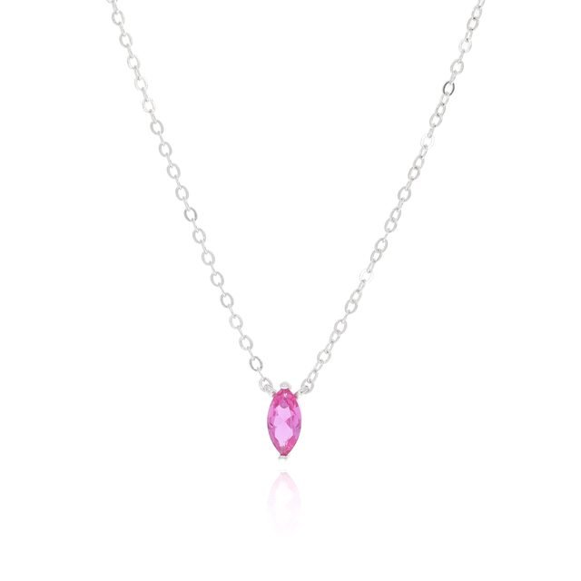Колье из серебра 925 с фианитом — модель p3721