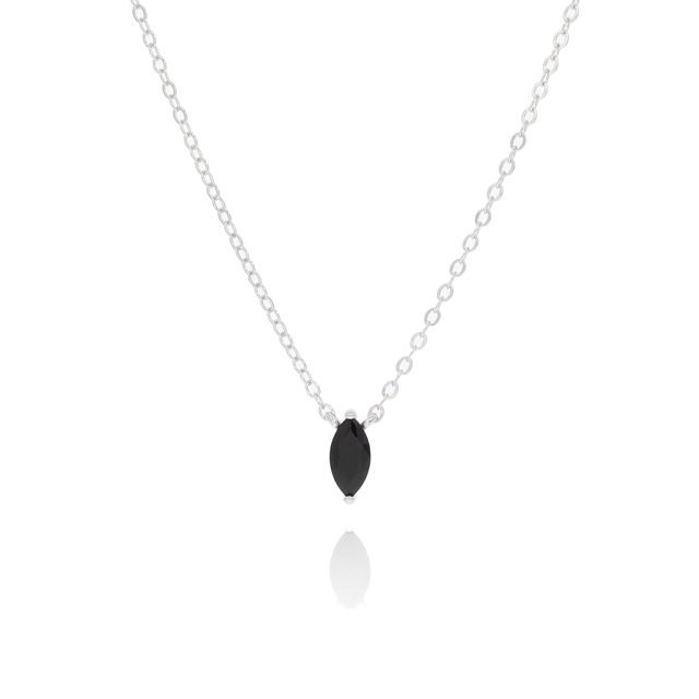 Колье из серебра 925 с фианитом — модель p3721