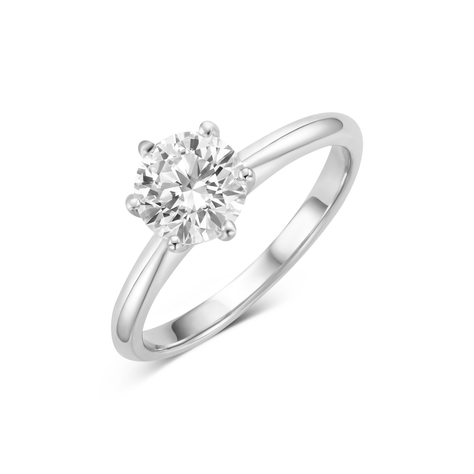 Серебряное кольцо с муассанитом — модель MR123 1 Серебряное кольцо с муассанитом — модель MR123