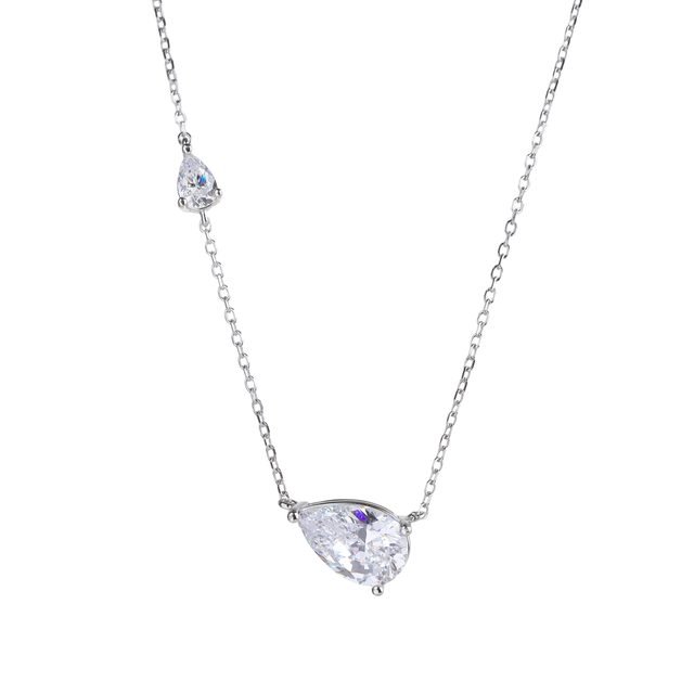 Колье из серебра 925 с фианитами — модель P3881