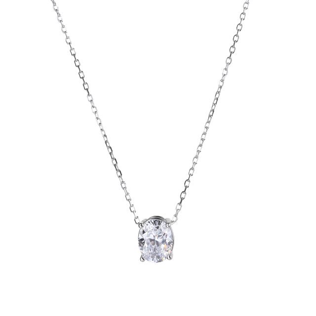Колье из серебра 925 с фианитами — модель P3883