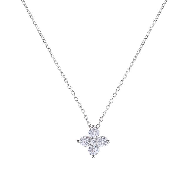 Колье из серебра 925 с фианитами — модель P3879