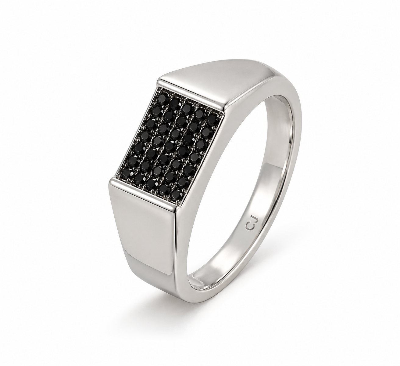 Men's 925 Sterling Silver Ring with Zircon Stones - Model R3886 1 Men's 925 Sterling Silver Ring with Zircon Stones - Model R3886