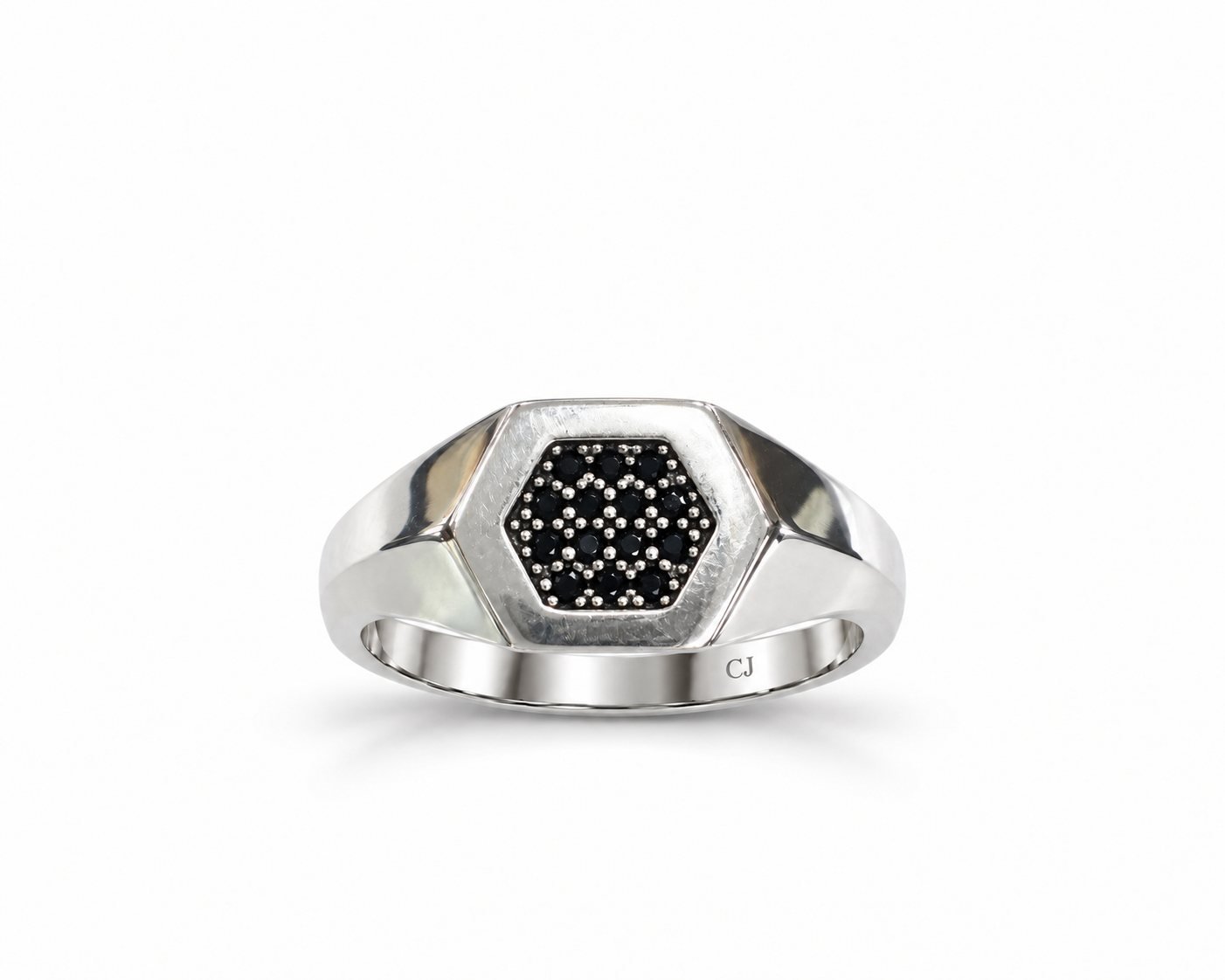 Men's 925 Sterling Silver Ring with Zircon Stones - Model R3897 1 Men's 925 Sterling Silver Ring with Zircon Stones - Model R3897