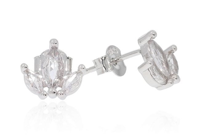 925 Sterling Silver Lotus Earrings