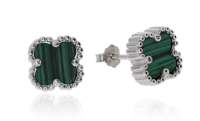 925 Sterling Silver Flower Earrings (9×9 mm)