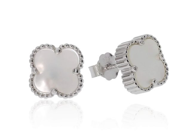 925 Sterling Silver Flower Earrings (11×11 mm)