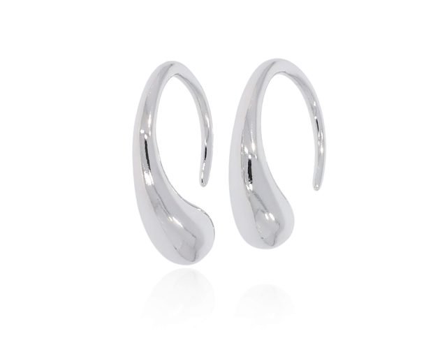 זוג עגילי כסף 925 (13mm) כסף כחול – דגם E3762