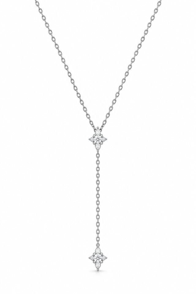Колье из серебра 925 с фианитами — модель P3932
