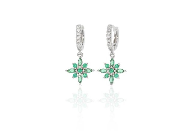 925 Sterling Silver Flower Earrings