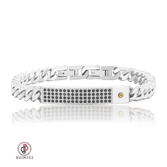 צמיד סטיל וזהב 18K לגבר BALDUCCI – דגם GB522