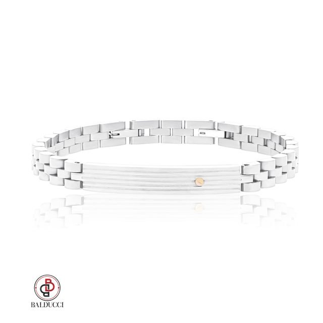BALDUCCI Men's Steel and 18K Gold Bracelet - Model GB525