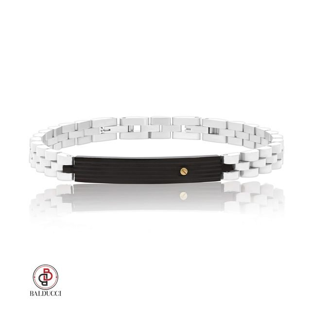 צמיד סטיל וזהב 18K לגבר BALDUCCI – דגם GB526