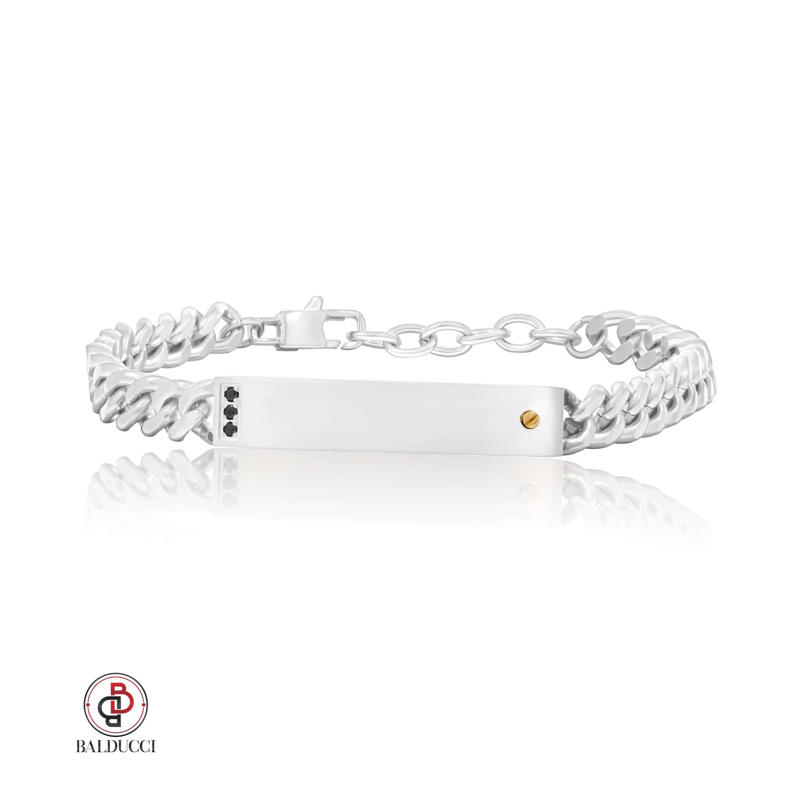 BALDUCCI Men's Steel and 18K Gold Bracelet - Model GB530 1 BALDUCCI Men's Steel and 18K Gold Bracelet - Model GB530