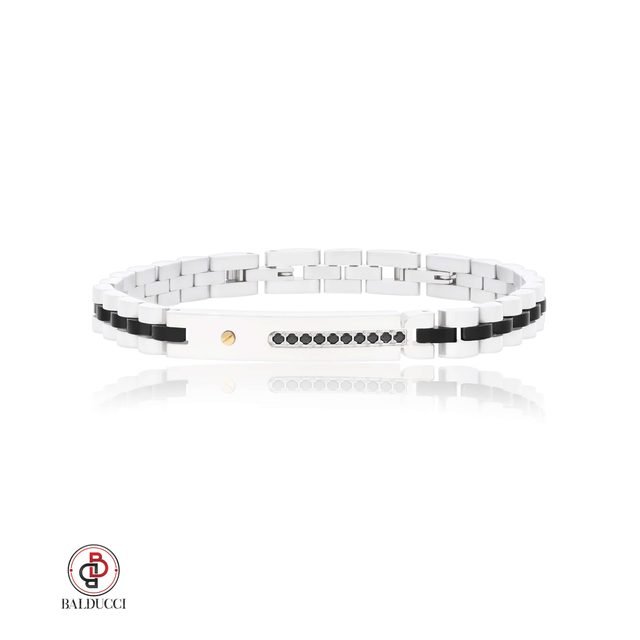 צמיד סטיל וזהב 18K לגבר BALDUCCI – דגם GB531