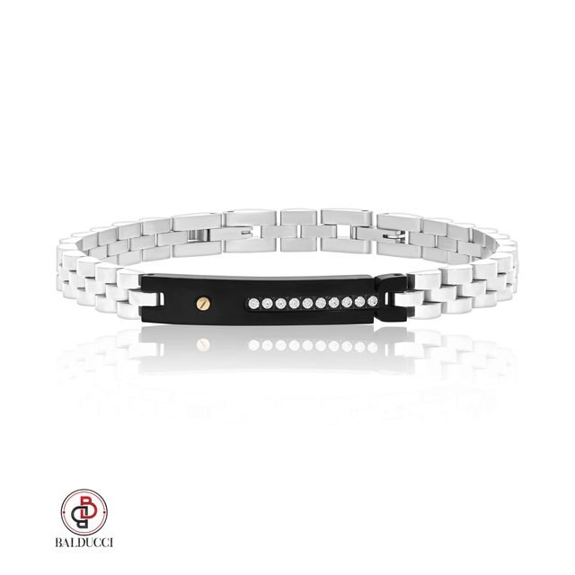 צמיד סטיל וזהב 18K לגבר BALDUCCI – דגם GB532
