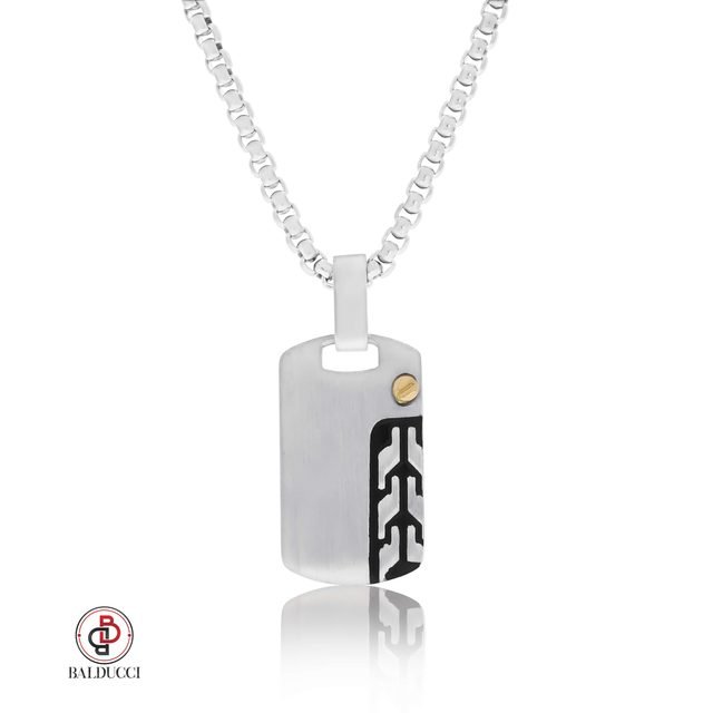 BALDUCCI Men’s Steel and 18K Gold Necklace – Model GP064