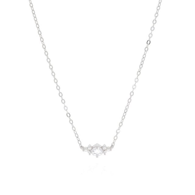 Колье из серебра 925 с фианитом — модель p3722