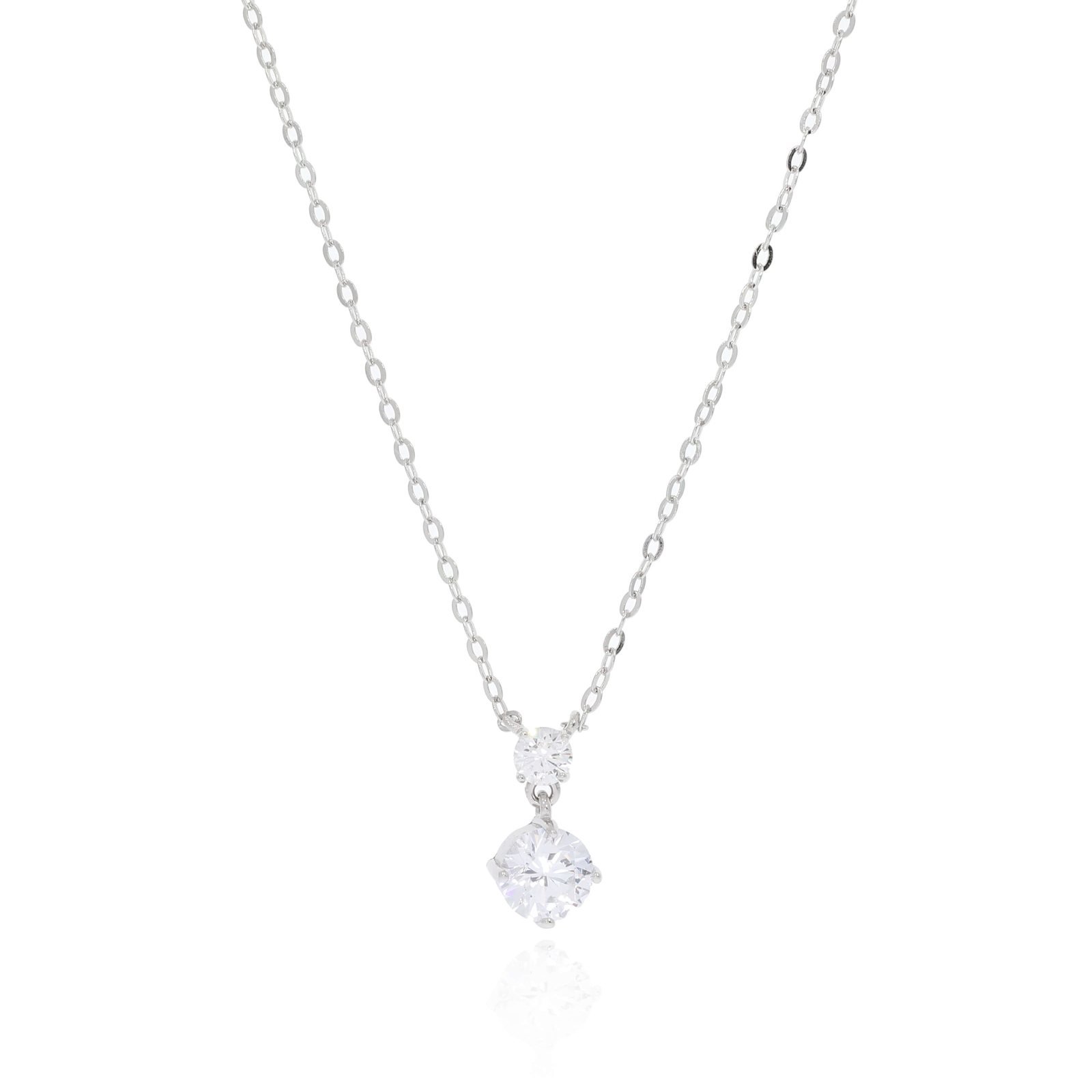 925 Sterling Silver Zircon Necklace - Model p3723 2 925 Sterling Silver Zircon Necklace - Model p3723