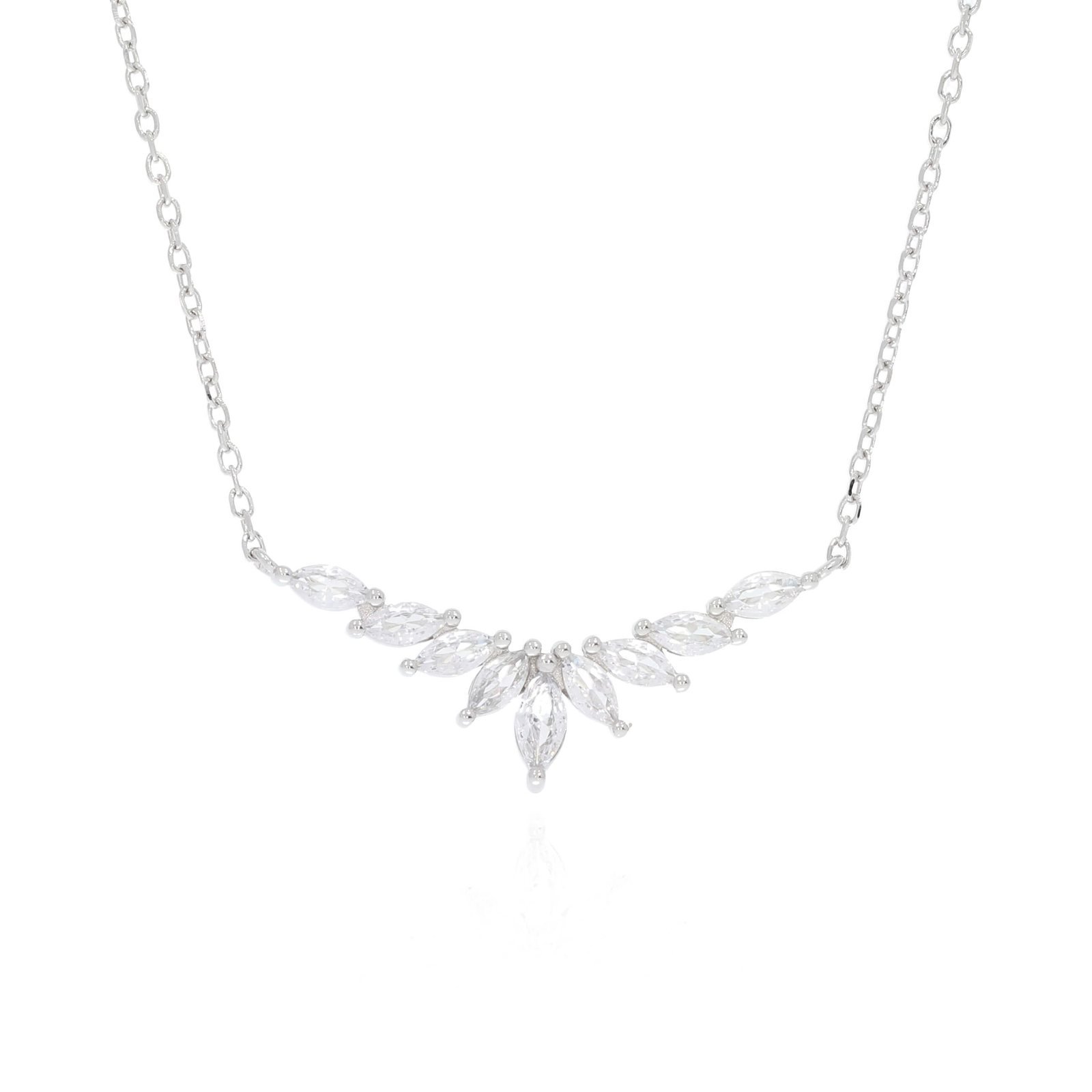 Колье из серебра 925, зелёное — модель p3726 1 Колье из серебра 925, зелёное — модель p3726