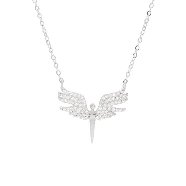 Колье из серебра 925, зелёное — модель p3728