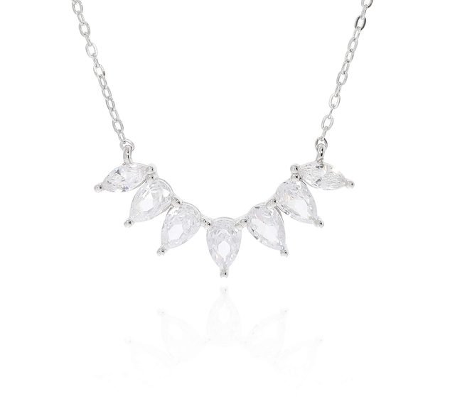 925 Sterling Silver Teardrops Necklace – Model P3741