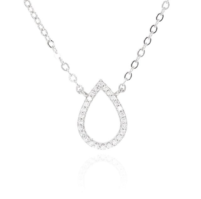 925 Sterling Silver Teardrop Necklace – Model P3743