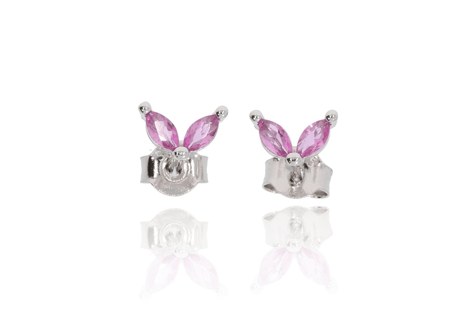 Серьги из серебра 925, нежно-розовые — модель e3694 1 Серьги из серебра 925, нежно-розовые — модель e3694
